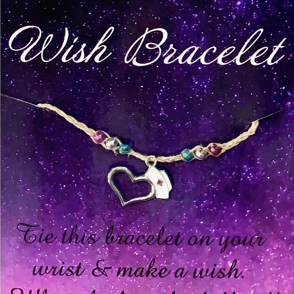 Heart Nurse Charm Wish Bracelet